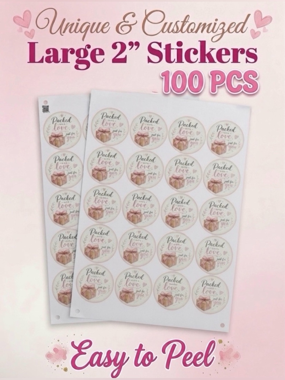 150PC Bundle: 25 Poly Mailers, 25 Cards & 100 Large Stickers - Picture 4 of 7